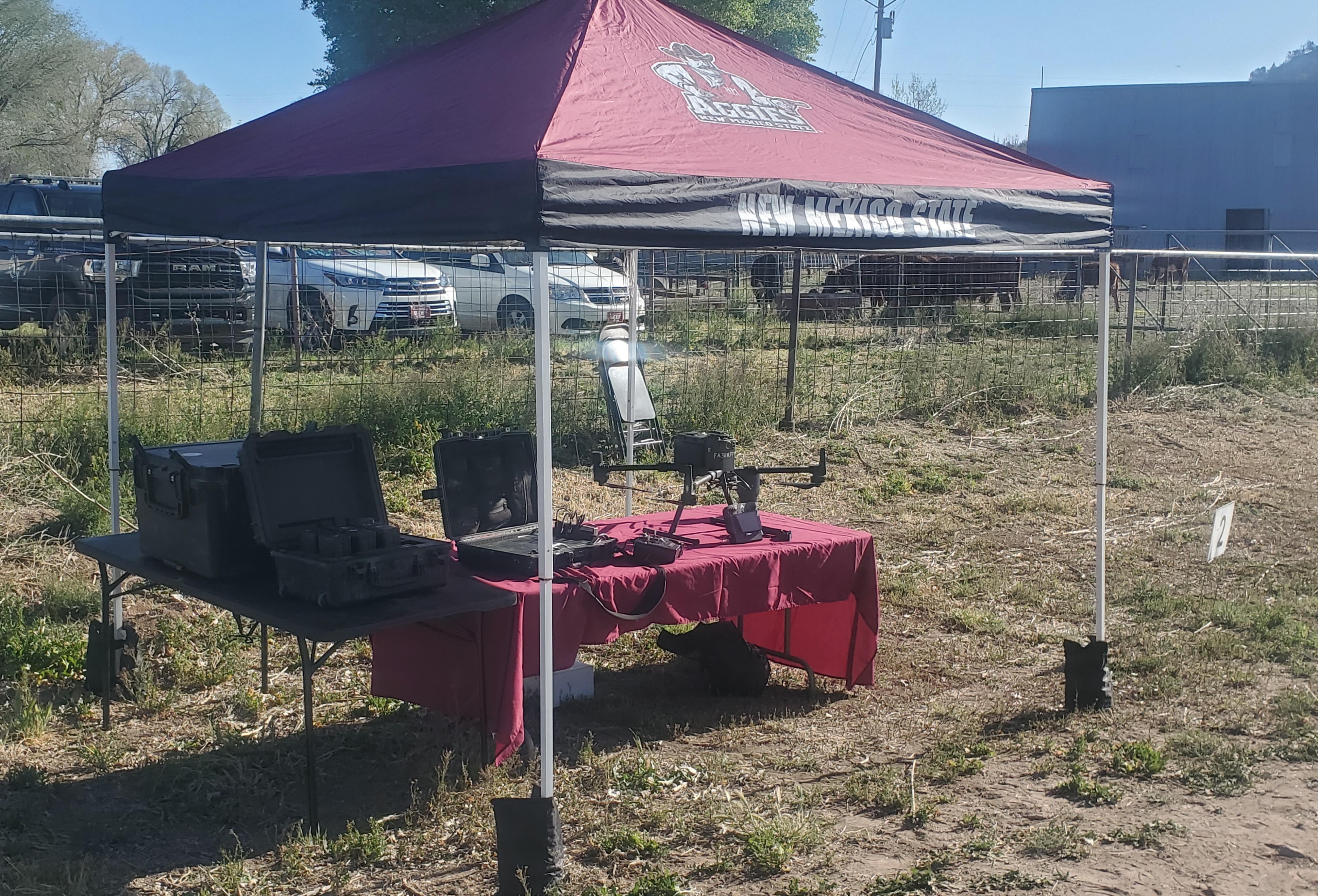 Image of booth with technology