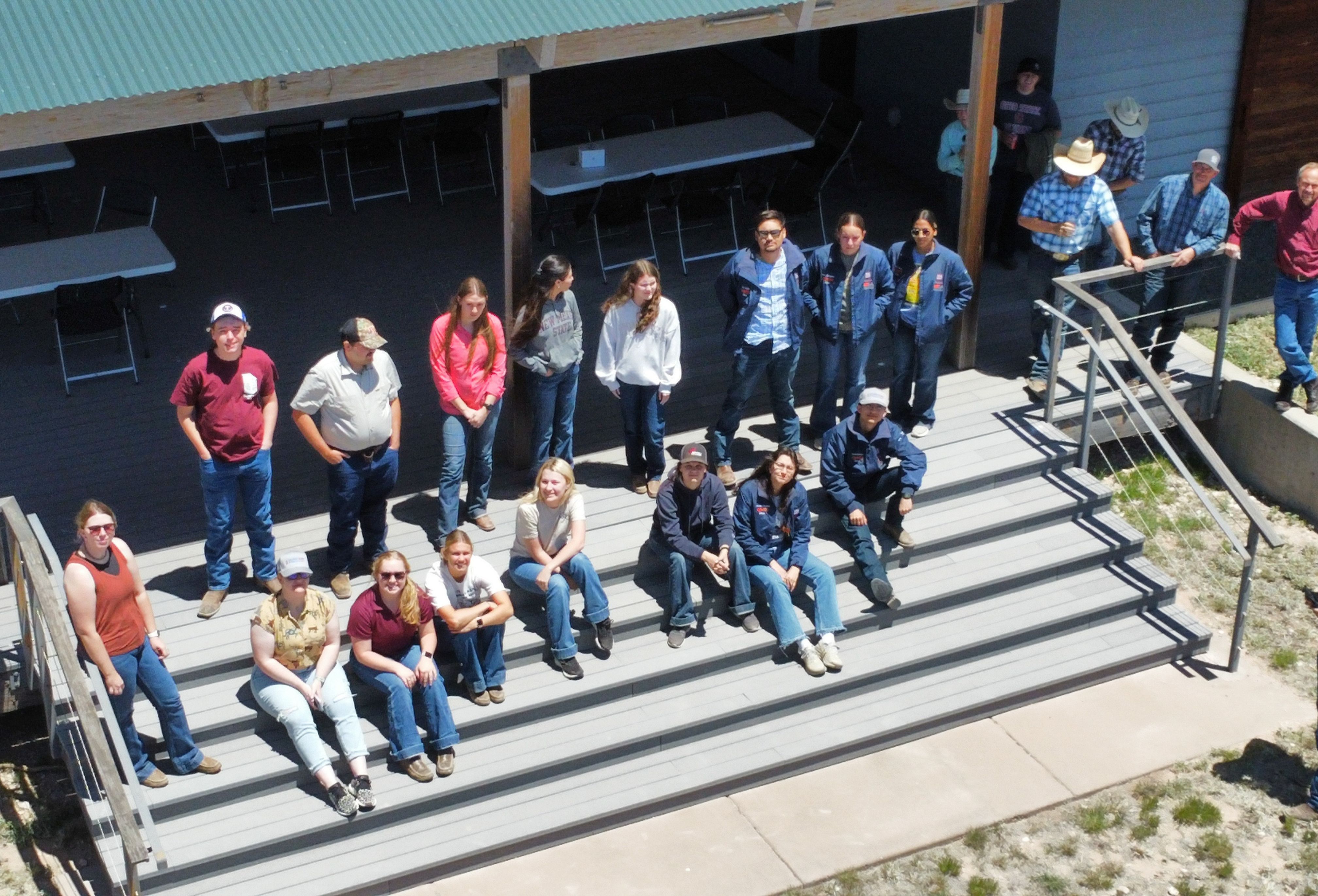 Image of students at an outdoor presentation